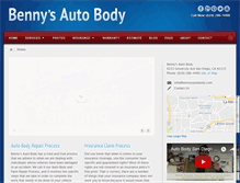 Tablet Screenshot of bennysautobody.com